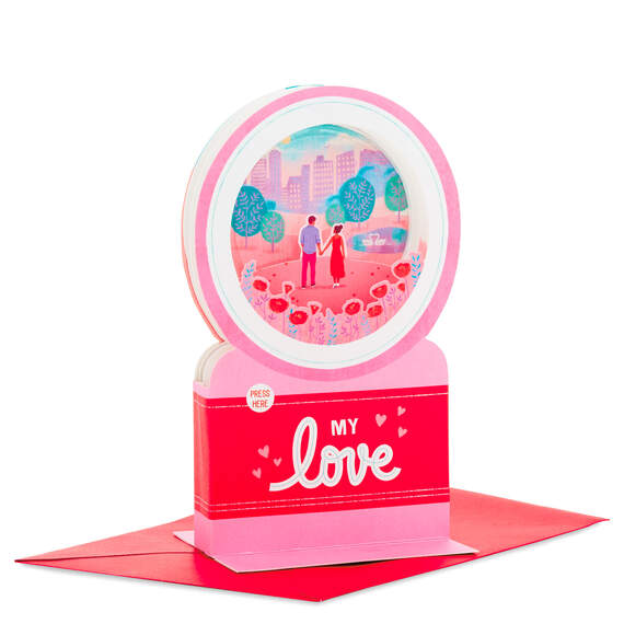 My Love Snow Globe Musical 3D Pop-Up Valentine's Day Card With Motion, , large image number 1