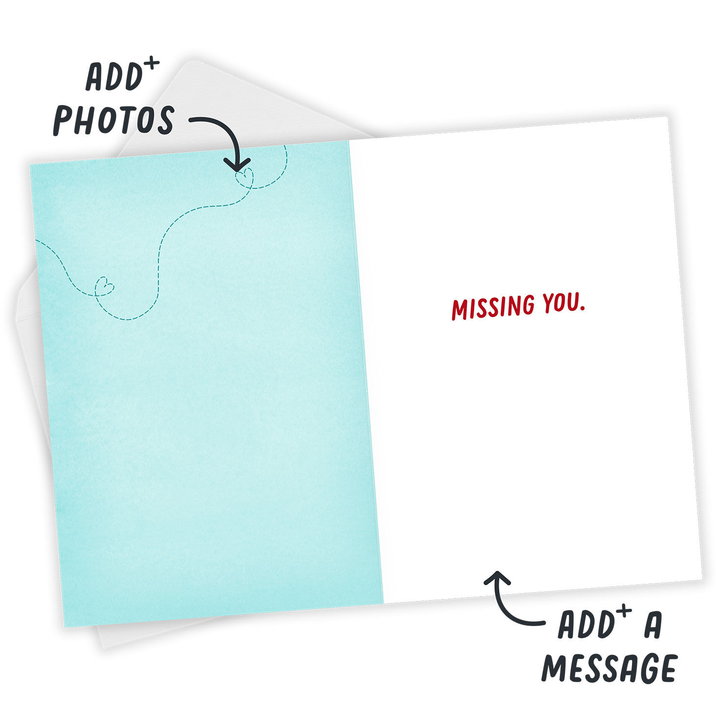 Wishes from Here to There Map Custom Holiday Card, , large image number 3