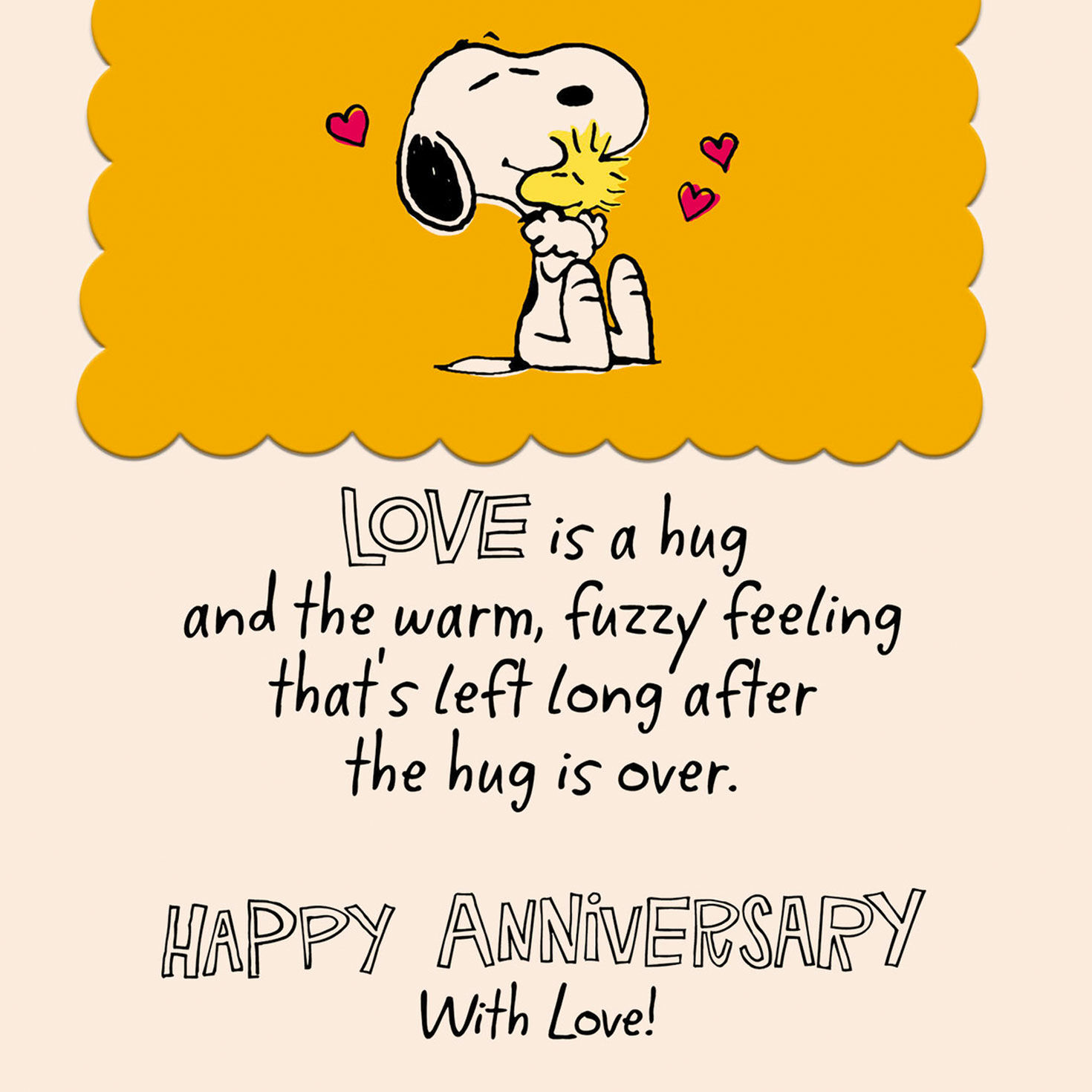 Charlie Brown, Snoopy and Woodstock Peanuts Anniversary Card  image number 4