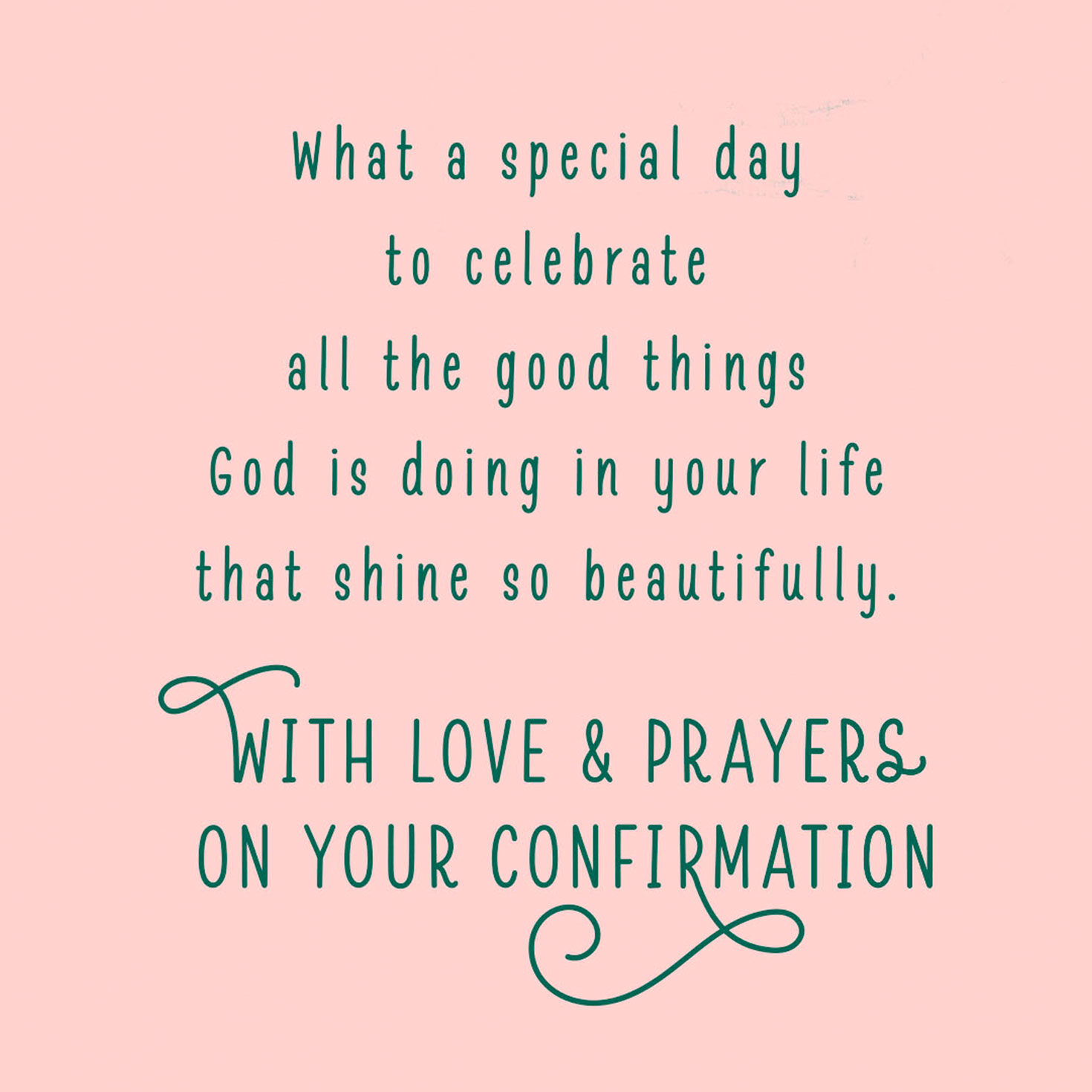 Flowers on Blue Granddaughter Confirmation Card Sentiment image number 2