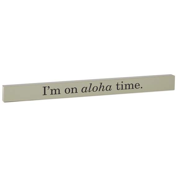 I'm On Aloha Time Wooden Block, , large image number 1