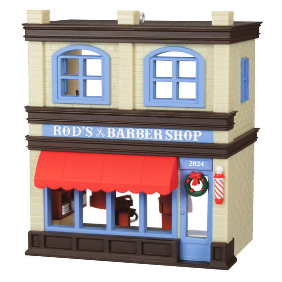 Nostalgic Houses and Shops Rod's Barbershop 2024 Ornament, , large image number 1