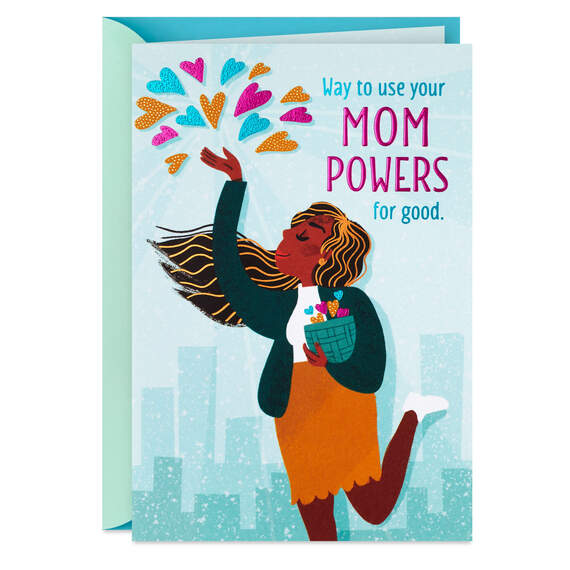 Thanks for Using Your Mom Powers for Good Mother's Day Card, , large image number 1
