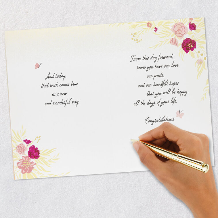 Bride in Gown Daughter Wedding Card Signing card image number 7