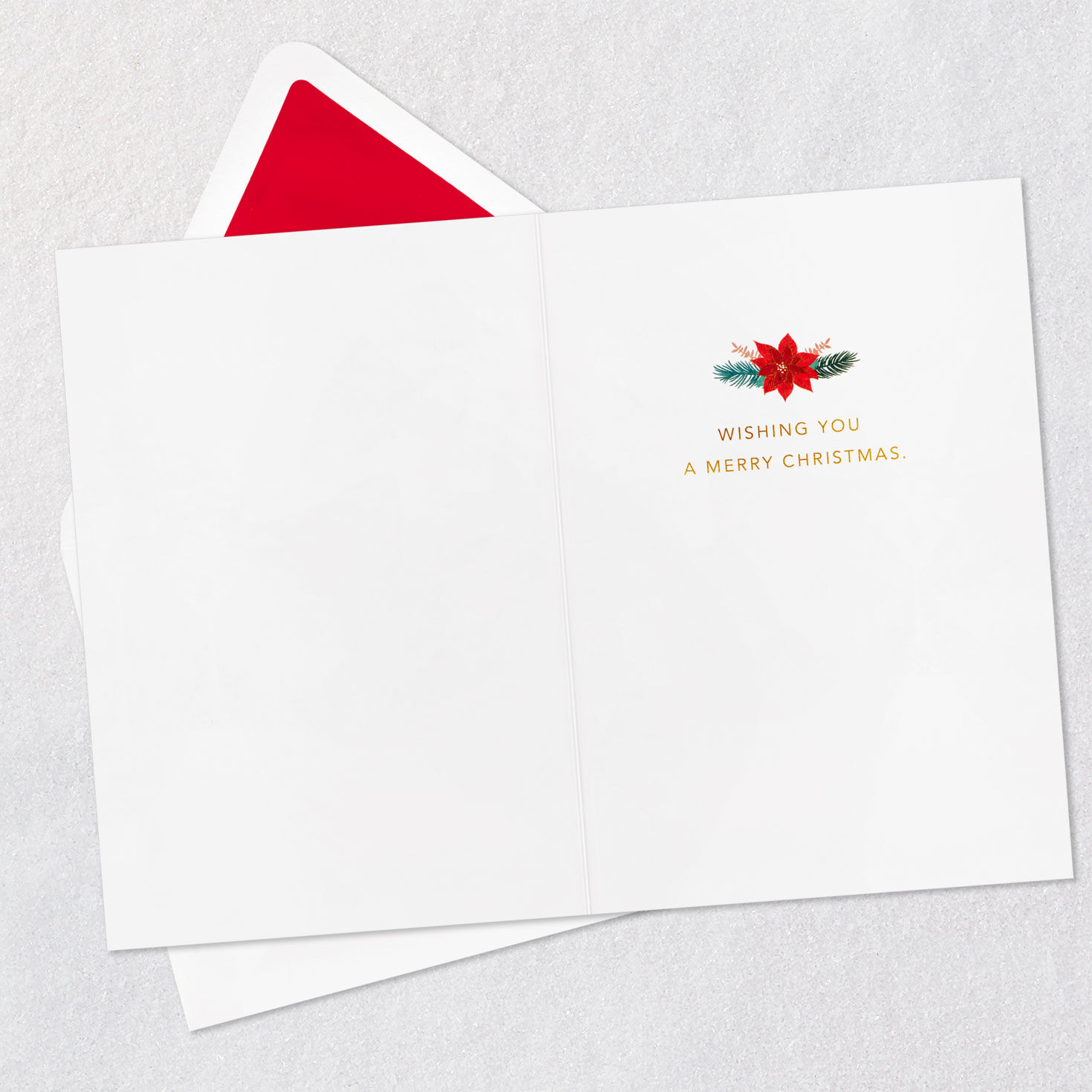 Poinsettias and Holly Quilled Paper Handmade Christmas Card, , large image number 3