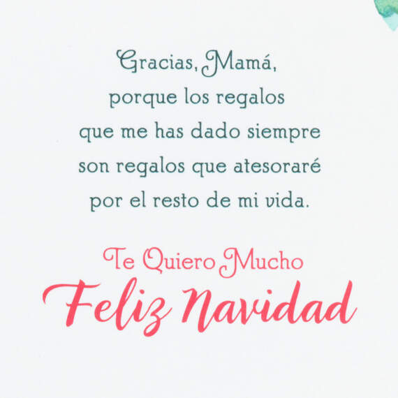 Love and Thanks Spanish-Language Christmas Card for Mamá, , large image number 3