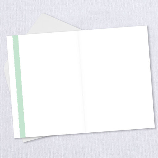 Personalized Mint Green Heart Frame Photo Card, 