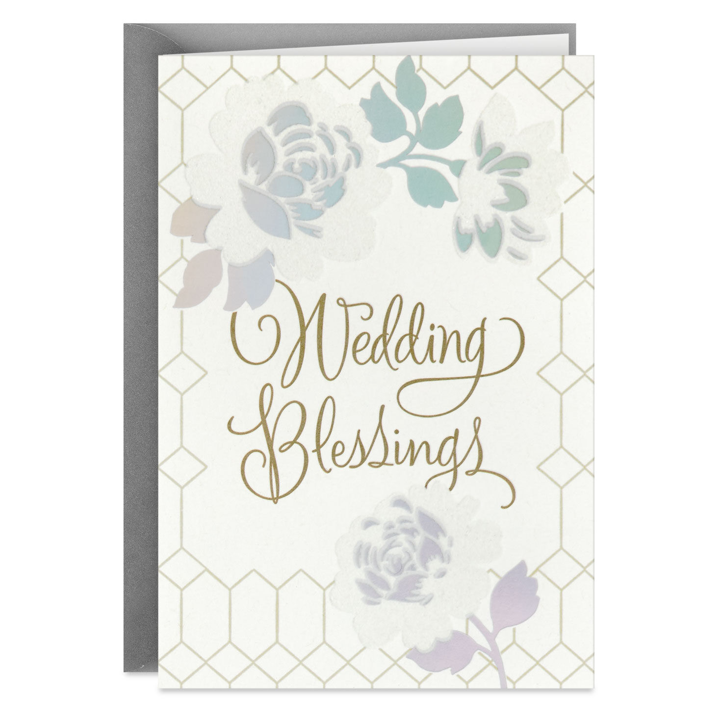 Blessings, Joy and Love Religious Wedding Card