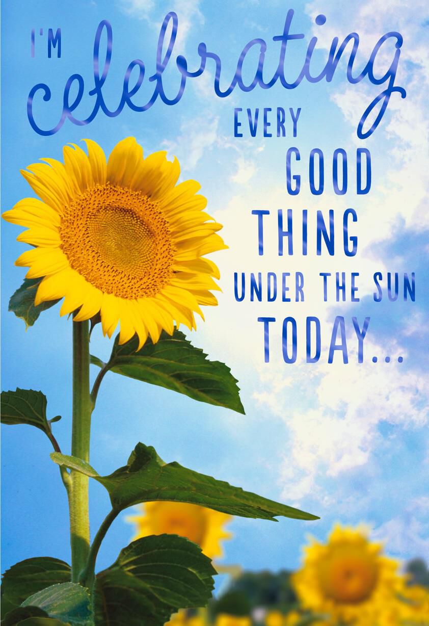 Celebrating Every Good Thing Today Birthday Card