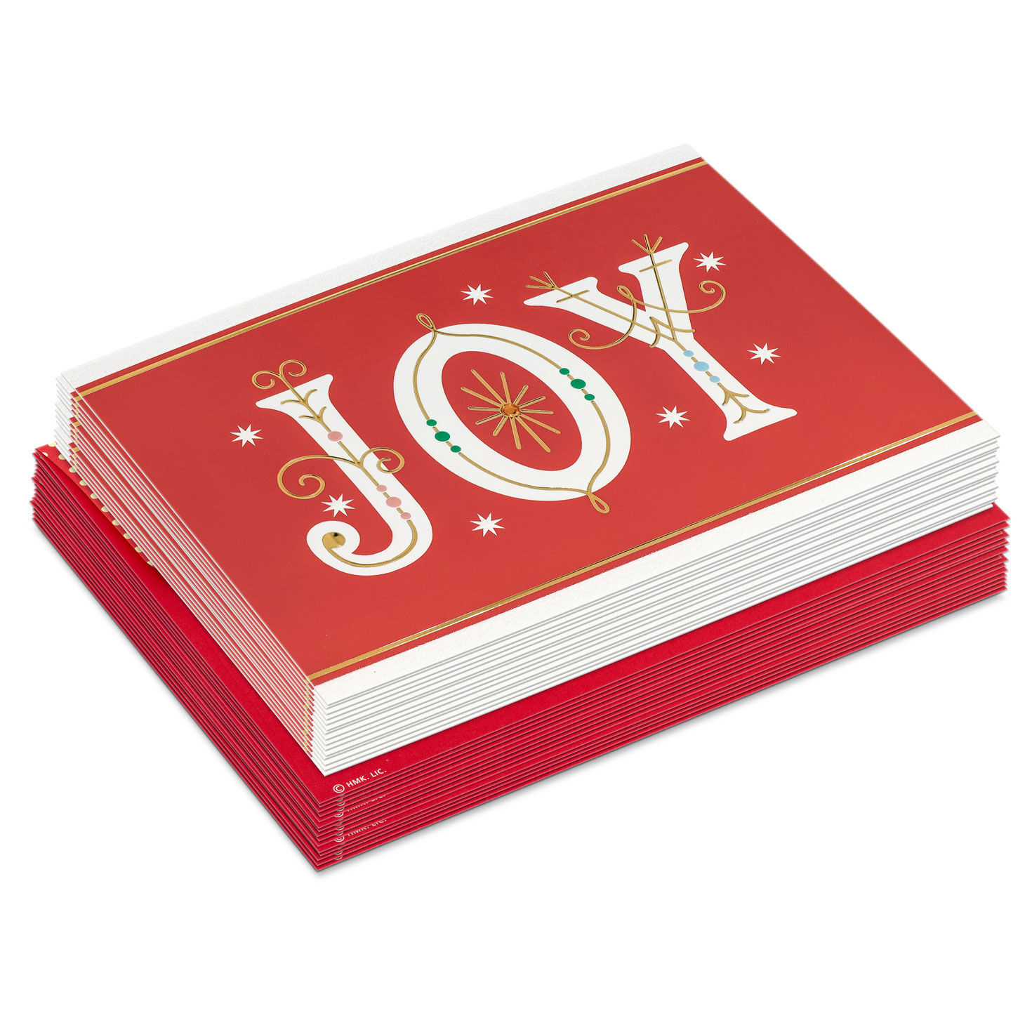 Joy Vintage Lettering Boxed Christmas Cards, Pack of 16