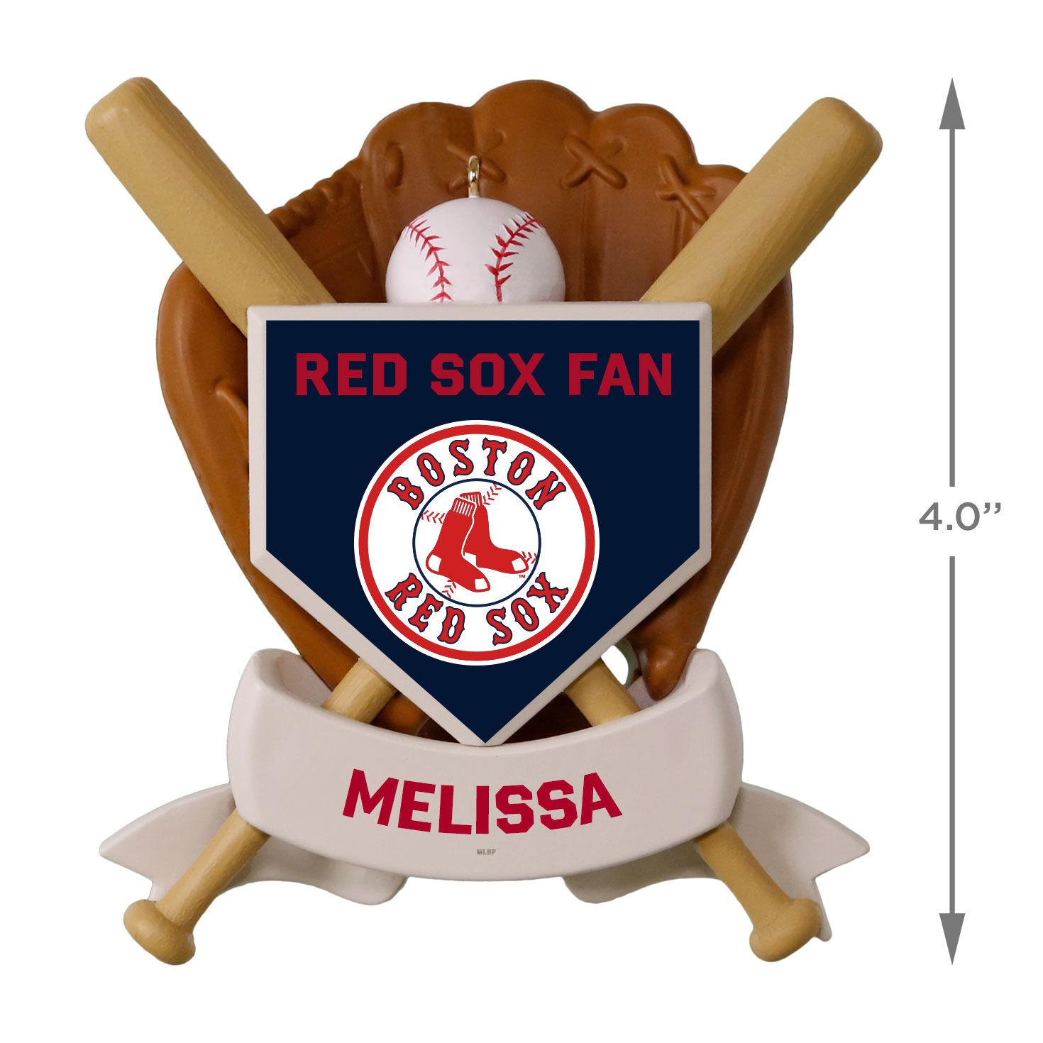 MLB Boston Red Sox&trade; Baseball Personalized Ornament, Custom Text, , large image number 3
