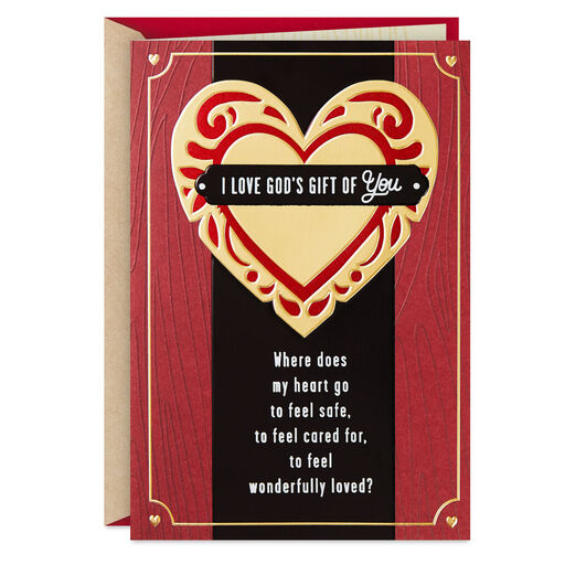 God's Gift Romantic Religious Love Card, 