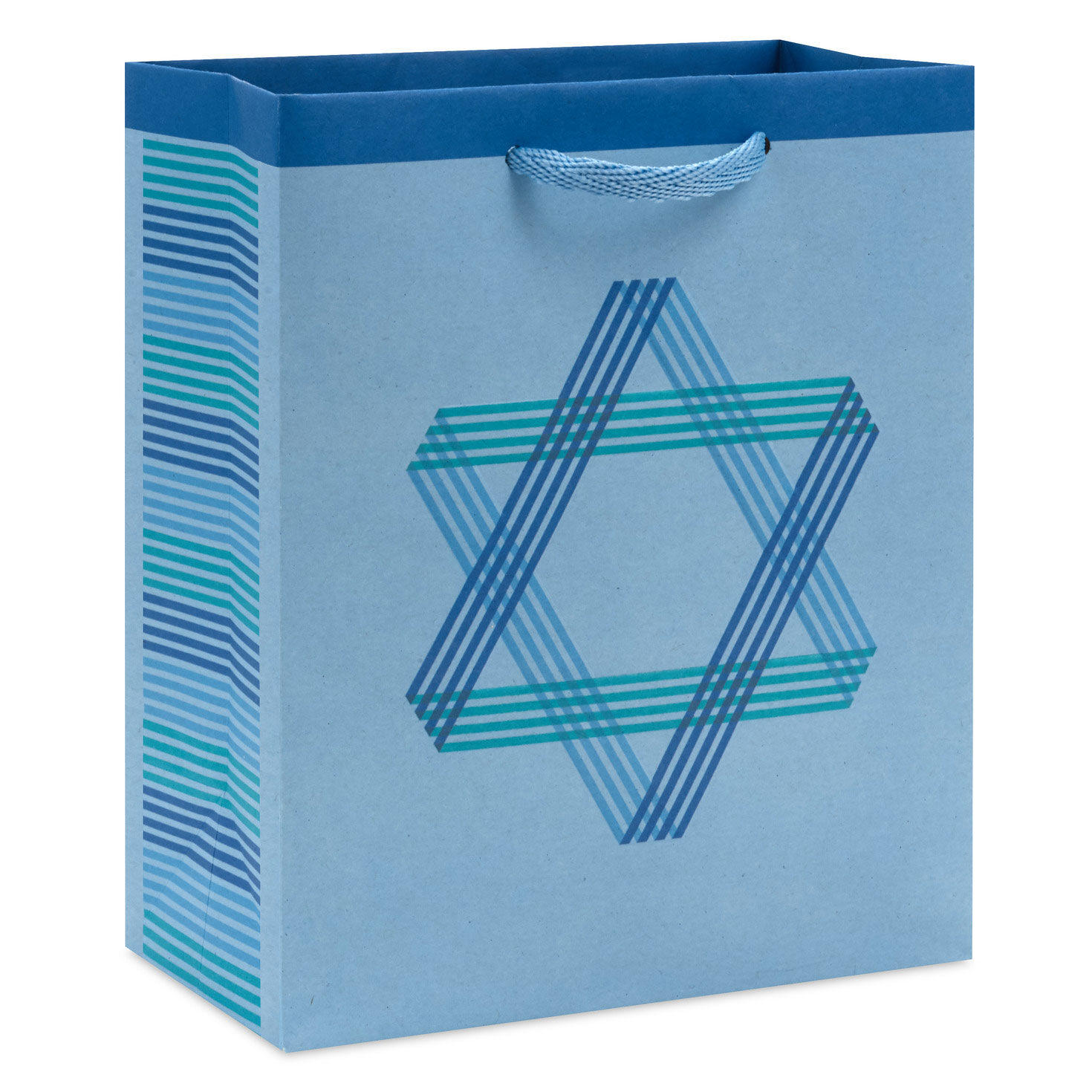 6.5" Star of David on Blue Small Hanukkah Gift Bag