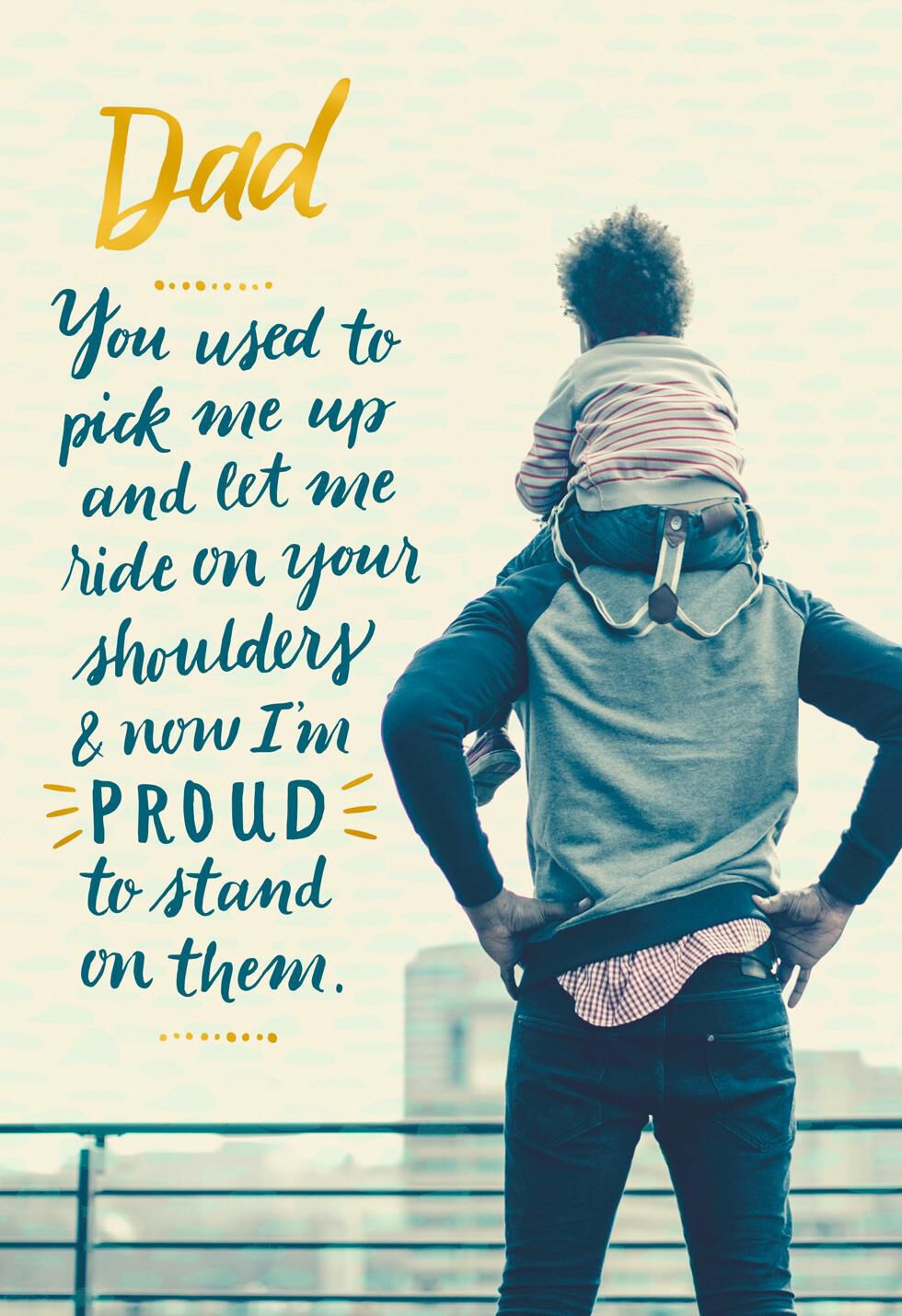 Shoulder Rides Father's Day Card
