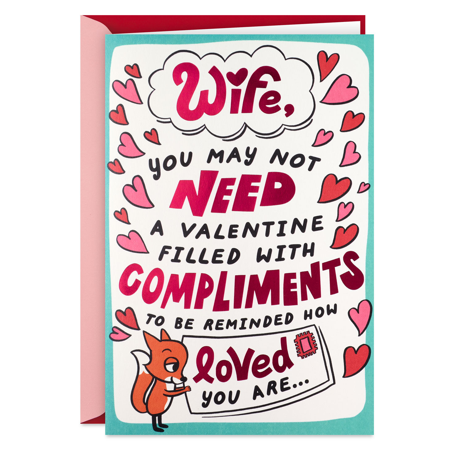 A Valentine Filled With Compliments Pop-Up Valentine's Day Card for Wife