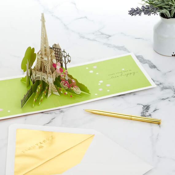 Bonjour Eiffel Tower 3D Pop-Up Hello Card, , large image number 8