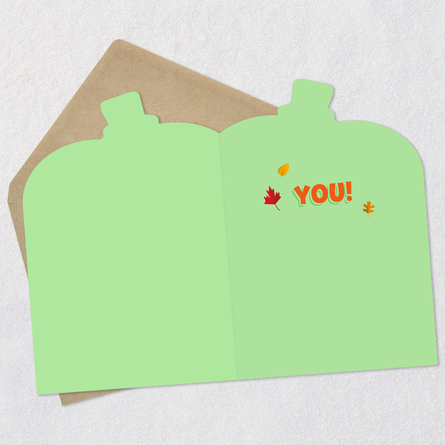 Turkey Spokesman Thanksgiving Card for Kids Open card with envelope image number 3