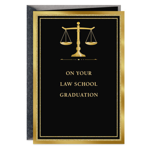 Scales of Justice Law School Graduation Card, 