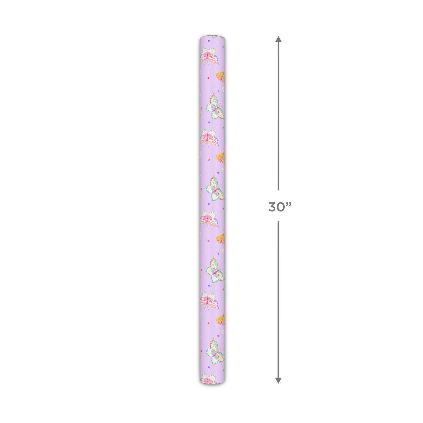 Pastel Butterflies on Pink Wrapping Paper measurement image number 5