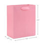 6.5" Solid Pink Small Gift Bag, Pink, large image number 3