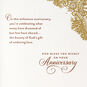 Gold Filigree Religious 50th Anniversary Card for Couple Pop-up card back image number 2