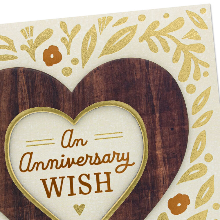 Wooden Heart Photo Frame Magnet Anniversary Card Pop-up Card Detail image number 5