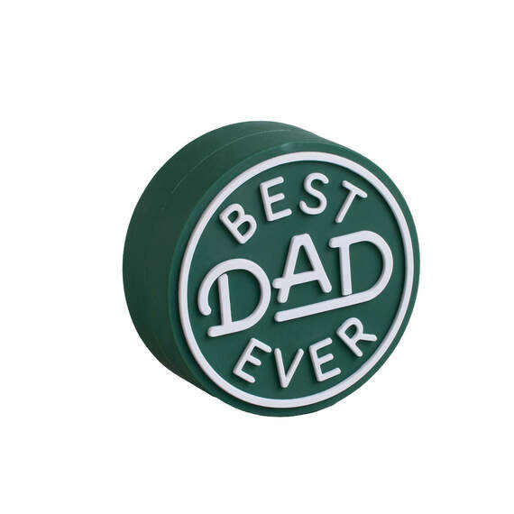 Charmers Best Dad Ever Green Silicone Charm