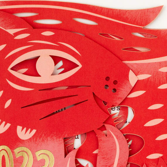 Happy Year of the Rabbit Laser-Cut Chinese New Year Card, , large image number 5
