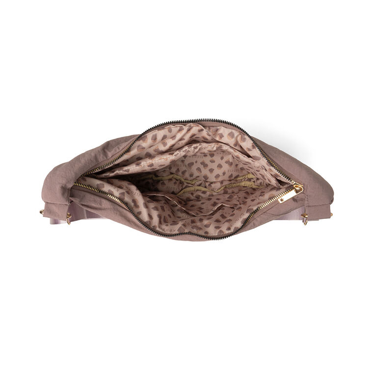 Mauve Nylon Crossbody Purse  image number 4