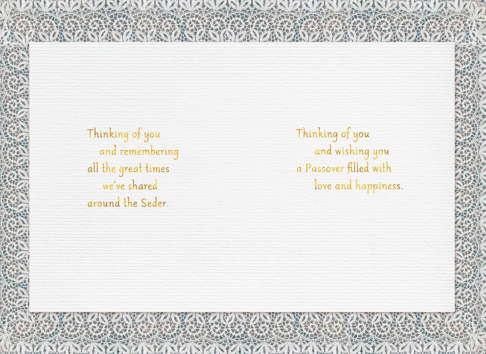 Seder Memories Passover Card for Mom