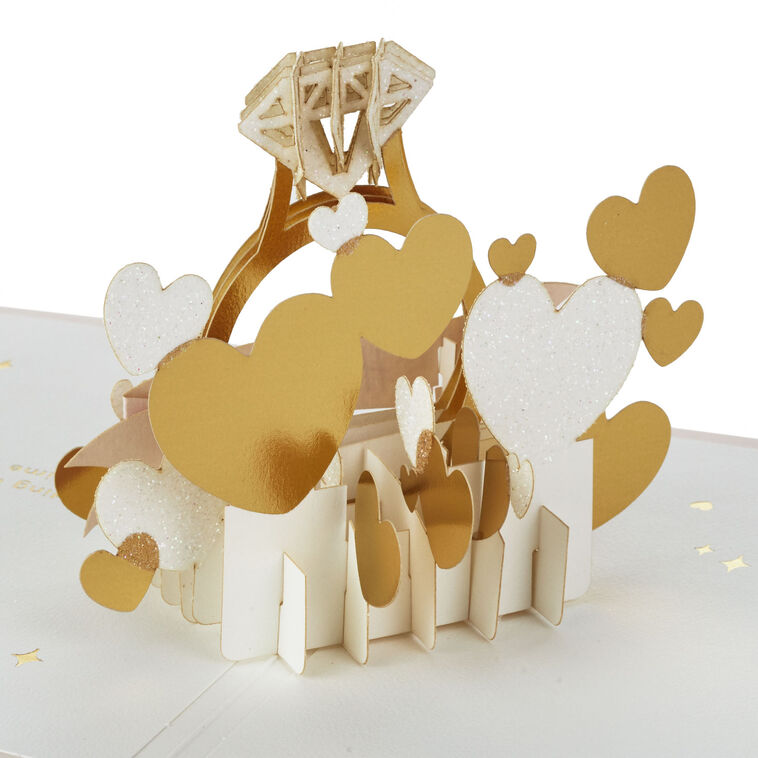 Wishing You a Lifetime of Happiness Pop-Up Engagement Card, , large image number 4