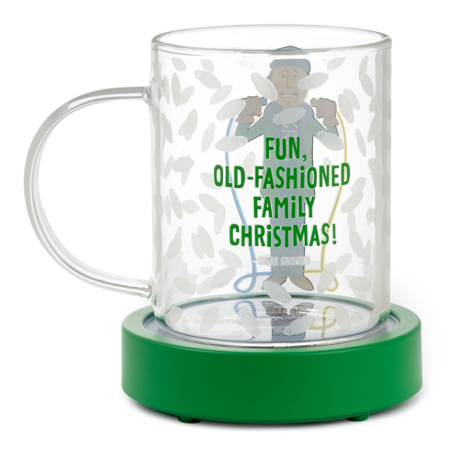 National Lampoon's Christmas Vacation™ Clark Griswold Glass Mug With Light and Sound Base, 13 oz. for only USD 39.99 | Hallmark
