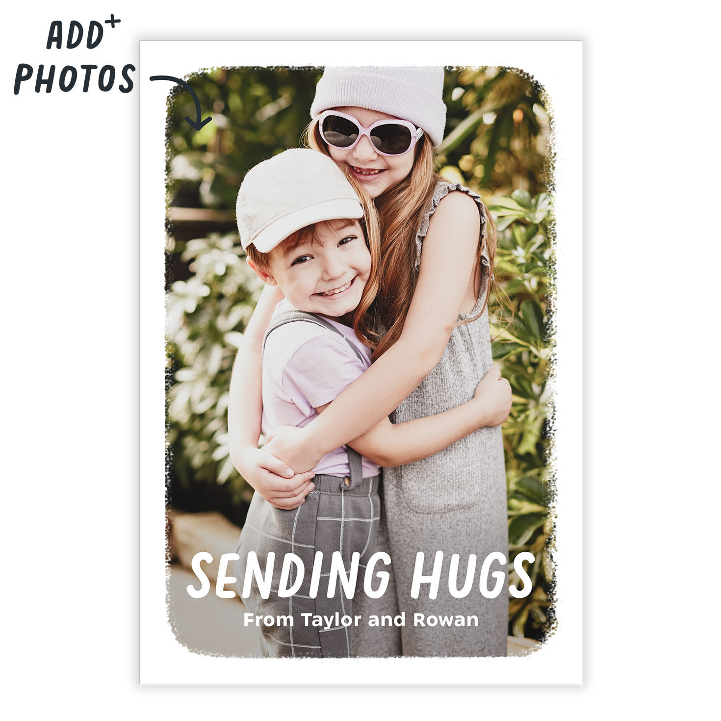 Personalized White Outline Photo Card  image number 2