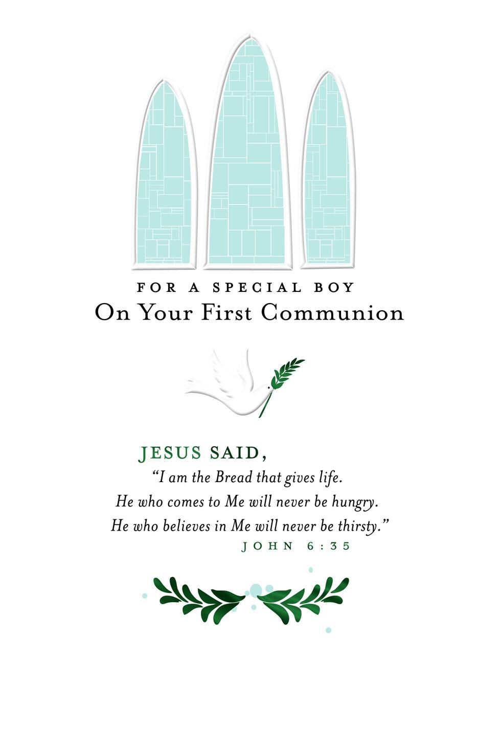 For a Special Boy First Communion Card
