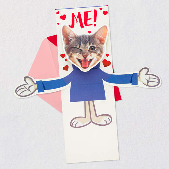 Cute Cat Romantic Pop-Up Valentine's Day Card, , large image number 3