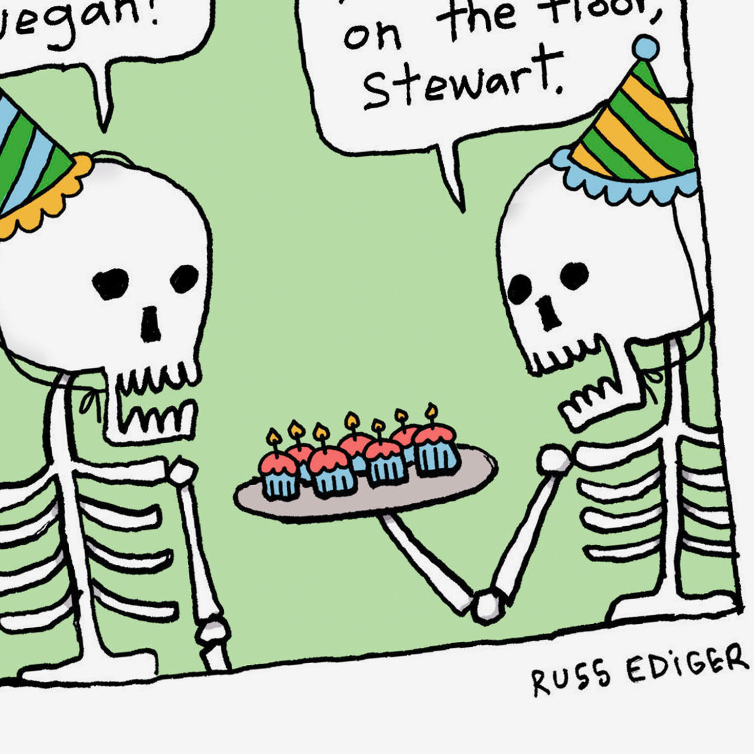 Skeleton Dietary Restrictions Funny Birthday Card Card Front Detail image number 5