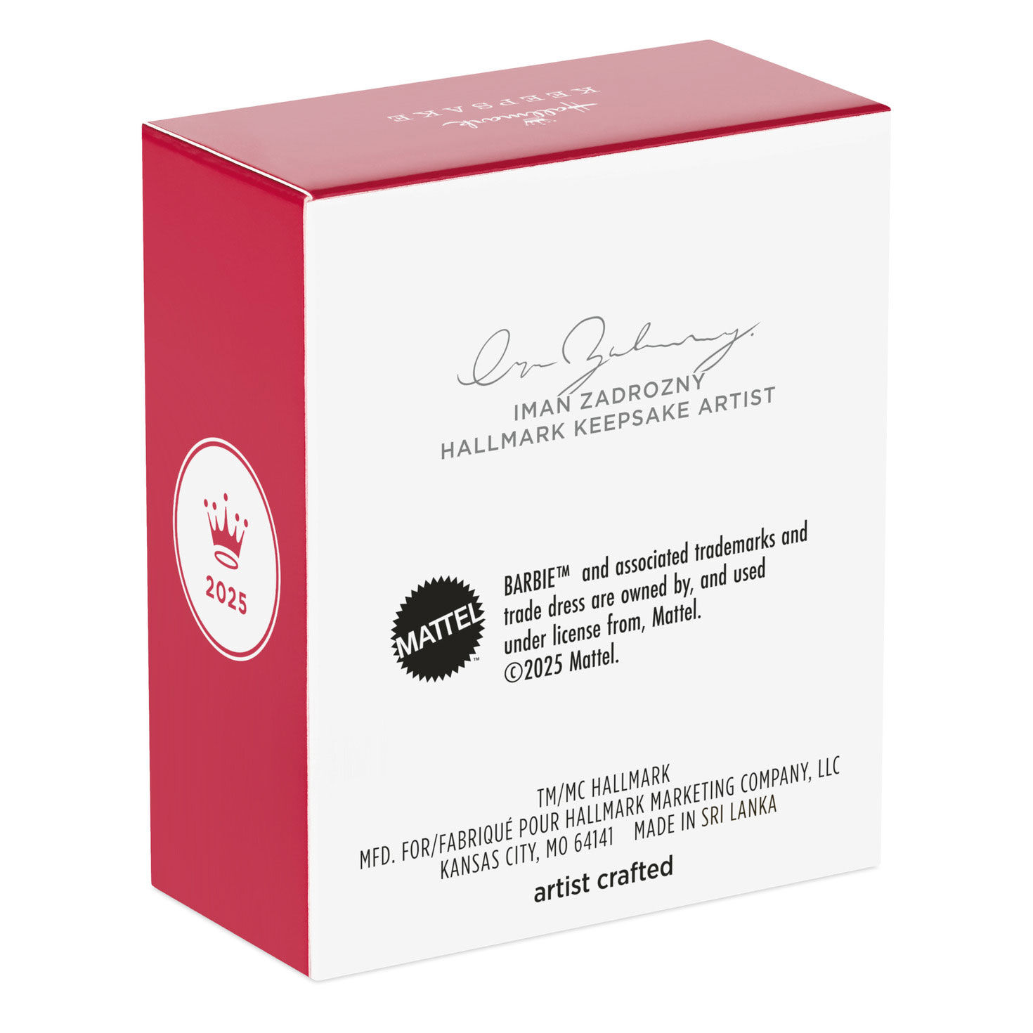 Pink and Yellow Barbie Dolls Keepsake Ornaments package back image number 8