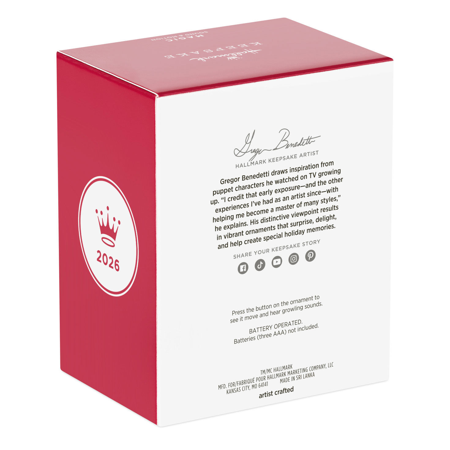 Harry Potter Monster Book Keepsake Ornament Package Back image number 8