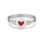 Pura Vida Silver Ring With Enamel Heart Bead, , large image number 1