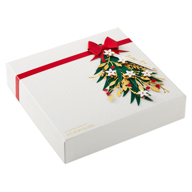Signature Confections Mistletoe Christmas Truffle Box, 16 pieces
