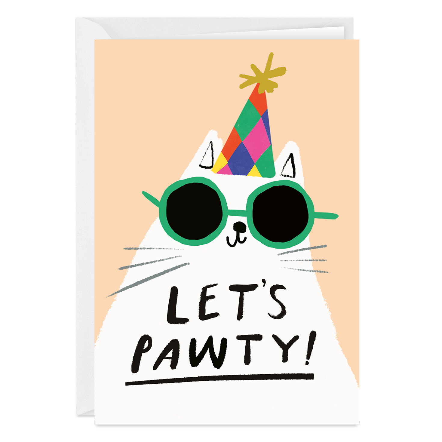 Pawty Cat Custom Celebration Card