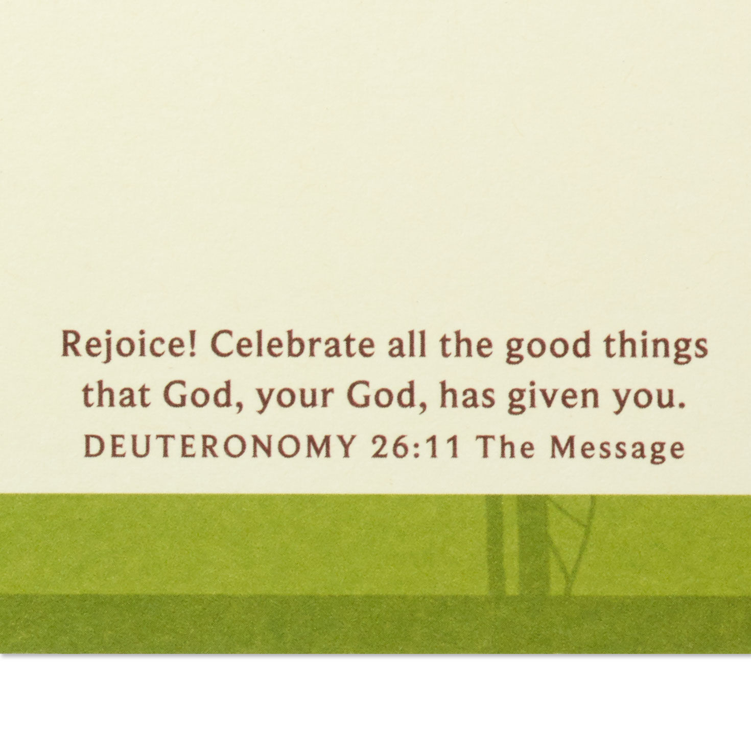 Green Woods Christian Birthday Card scripture image number 3