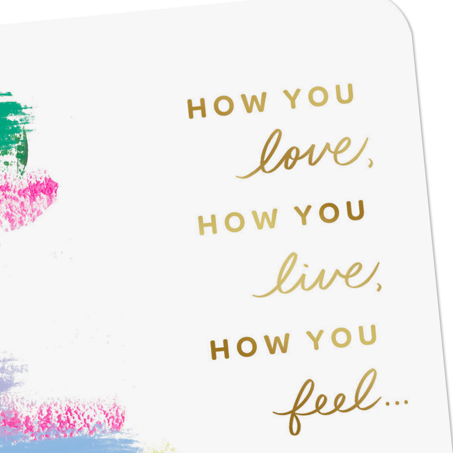 Colorful Brushstrokes LGBTQ+ Encouragement Card Card Front Detail image number 4