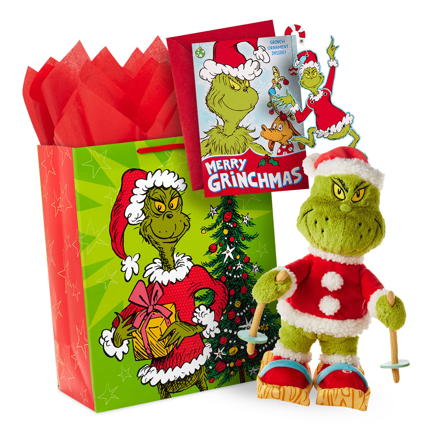 Skiing Grinch Gift Set