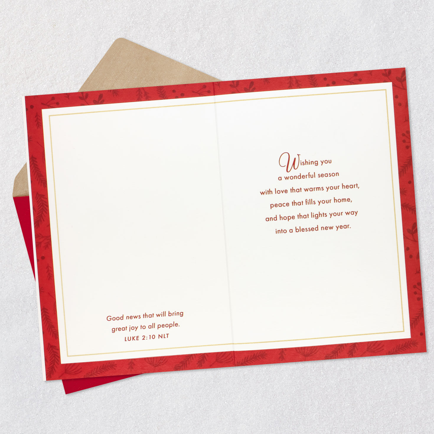 Festive Photos Religious Christmas Card Open card with envelope image number 4