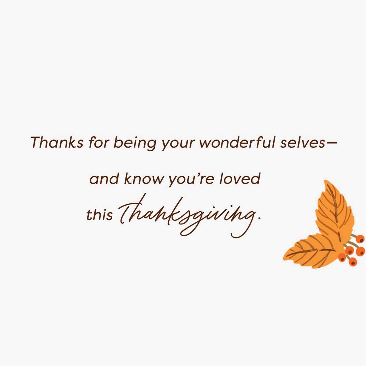 Wreath Thanksgiving Card for Granddaughter and Husband Sentiment image number 3