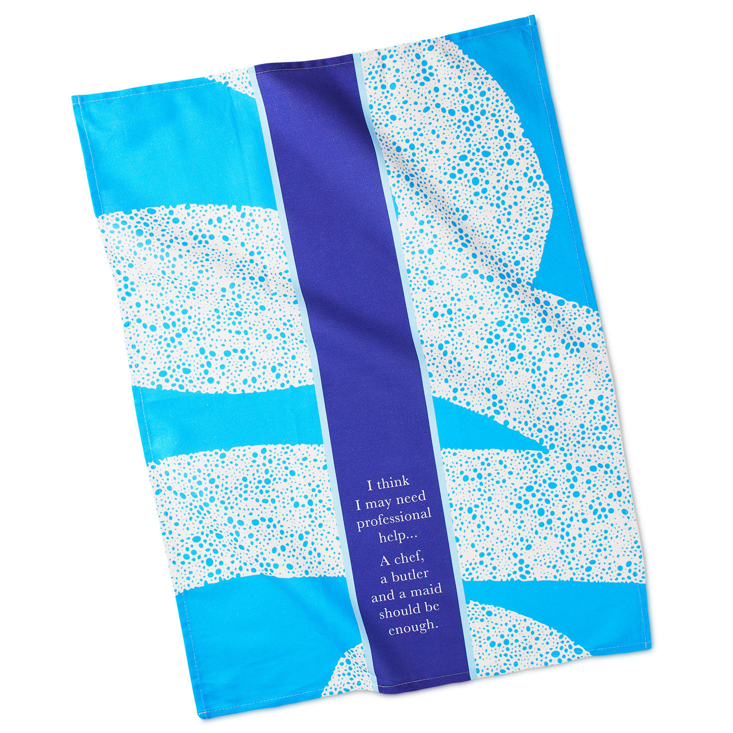 Drinks on Me Purple and Blue Funny Dish Towel  image number 2