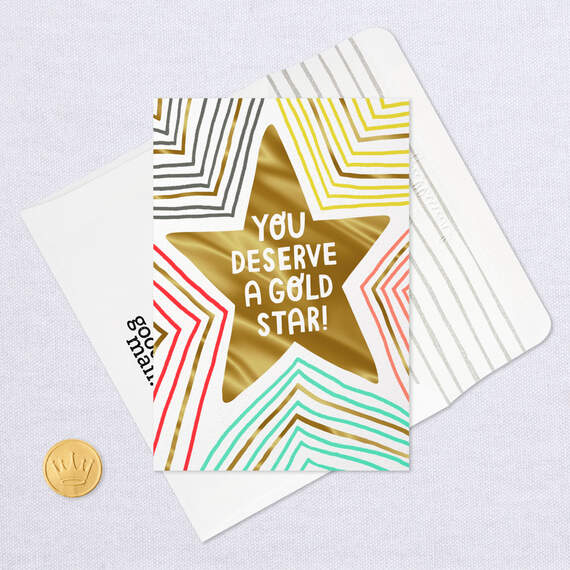 You Deserve a Gold Star Congratulations Card, , large image number 5
