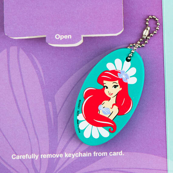 Disney The Little Mermaid Ariel Birthday Card With Keychain for Her, , large image number 5
