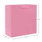 10.4" Pink Large Square Gift Bag, Light Pink, large image number 3